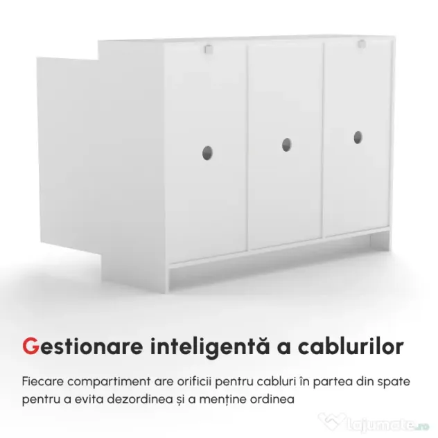 HOMCOM Bufet Modern cu 12 Rafturi, PAL, pentru Bucătărie, Sufragerie, Hol, 120x35x85 cm, Alb, Spațiu Amplu de Depozitare | Aosom Romania