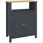 kleankin Dulap de baie cu 3 rafturi din MDF și PAL, cu raft interior reglabil, 60x30x80,5 cm