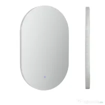 kleankin Oglindă de Baie LED Antiaburire cu Luminozitate Reglabilă, din Sticlă și Aluminiu, 81x51x4.5 cm