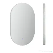 kleankin Oglindă de Perete cu Lumină LED în 3 Culori și Funcție Anti-Aburire, 81x51x4.5 cm, Transparent | Aosom Romania