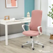 Vinsetto Scaun de birou ergonomic și căptușit, cu înălțime ajustabilă și balans, 62x56x110-119,5 cm, roz | Aosom Romania 