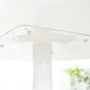 Masa rotunda HOMCOM, baza din otel, suport antiderapant Φ70x75cm, MDF si Otel, Alb | Aosom Romania 