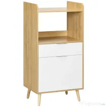 Dulap pentru Cuptorul cu Microunde, Dulap de Bucatarie cu Dulap de Depozitare, Sertar, Camera de Zi 58x40x118cm HOMCOM | Aosom Romania