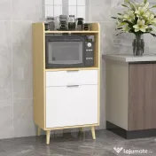 Dulap pentru Cuptorul cu Microunde, Dulap de Bucatarie cu Dulap de Depozitare, Sertar, Camera de Zi 58x40x118cm HOMCOM | Aosom Romania 