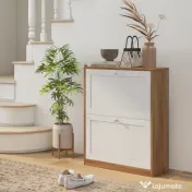 HOMCOM Dulap Ingust pentru Pantofi, Dulap Ingust pentru Depozitarea Pantofilor cu 2 Sertare Rabatabile, Pantofar | Aosom Romania 