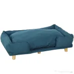 PawHut Canapea Lettino pentru Câini Mari de până la 30 kg de Interior cu Pernă Detașabilă, 96x66x24 cm, Albastru