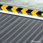 HOMCOM Rampă pliabilă și antiderapantă pentru scaun cu rotile din aluminiu, 152x73cm, Capacitate 272kg