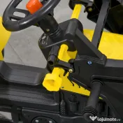 HOMCOM Excavator cu Pedale pentru Copii de 3 Ani cu Cupă Frontală și Volan, 114x41x52 cm, Galben | Aosom Romania