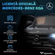HOMCOM Mașină Electrică pentru Copii 3-8 Ani cu Telecomandă și Claxon, Negru, 111.5x69x52.5 cm | Aosom Romania 