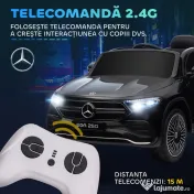 HOMCOM Mașină Electrică pentru Copii 3-8 Ani cu Telecomandă și Claxon, Negru, 111.5x69x52.5 cm | Aosom Romania 