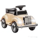 HOMCOM Mașină Electrică pentru Copii 18-48 Luni Licență Mercedes-Benz cu Muzică, Bej