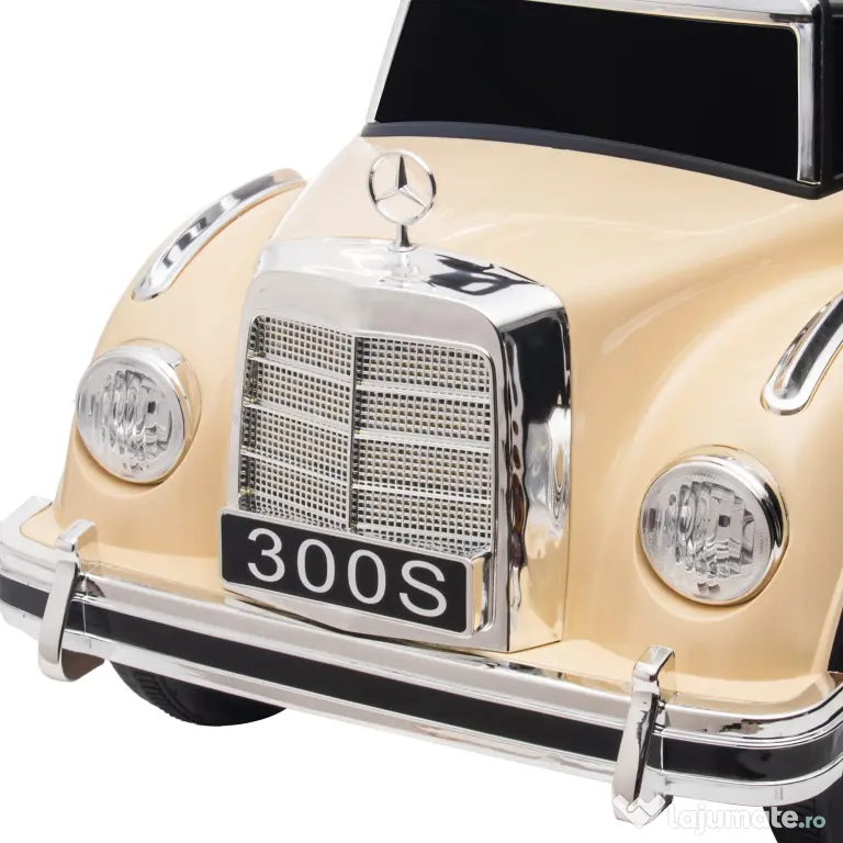 HOMCOM Masina Electrica pentru Copii, Auto pentru Copii Mercedes-Benz 6V cu Muzica, Varsta 18-48 Luni, Bej | Aosom Romania