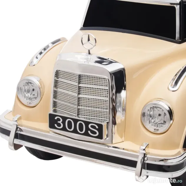HOMCOM Masina Electrica pentru Copii, Auto pentru Copii Mercedes-Benz 6V cu Muzica, Varsta 18-48 Luni, Bej | Aosom Romania