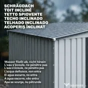 Outsunny magazie grădină căsuță de unelte pentru grădină 154x206.5x160/181 cm alb | Aosom Romania 