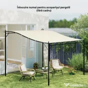 Outsunny Copertină Pergolă Rezervă, Orificii Scurgere 2.5x3m, Protecție UV, Bej | Aosom Romania 