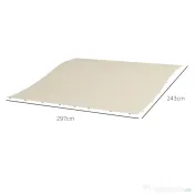 Outsunny Copertină Pergolă Rezervă, Orificii Scurgere 2.5x3m, Protecție UV, Bej | Aosom Romania 