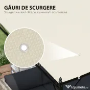 Outsunny Copertină Pergolă Rezervă, Orificii Scurgere 2.5x3m, Protecție UV, Bej | Aosom Romania 