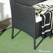 Canapea de exterior Outsunny cu 2 locuri cu perne căptușite