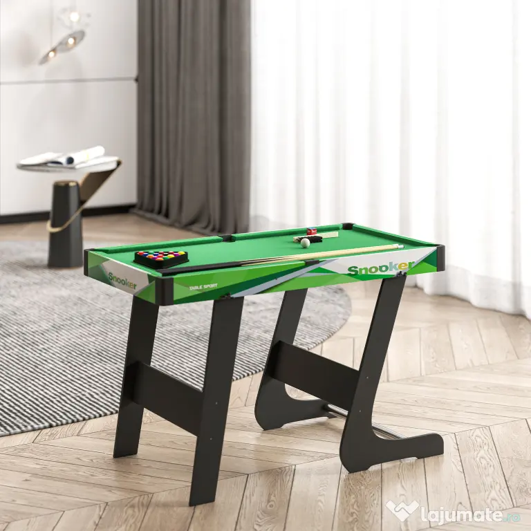 SPORTNOW Masă de Biliard Pliabilă cu Accesorii pentru Adulți și Tineri 104x55.5x68cm | Aosom Romania