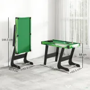 SPORTNOW Masă de Biliard Pliabilă cu Accesorii pentru Adulți și Tineri 104x55.5x68cm 