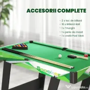 SPORTNOW Masă de Biliard Pliabilă cu Accesorii pentru Adulți și Tineri 104x55.5x68cm 