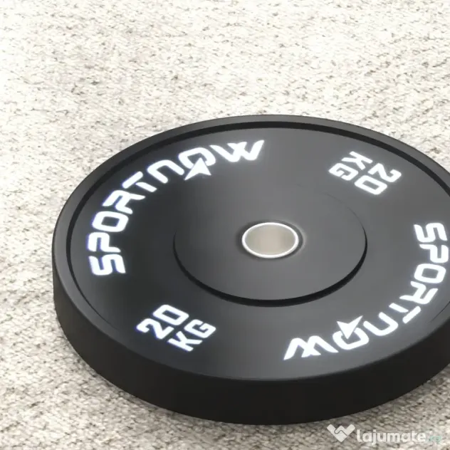 SPORTNOW Set 2 Placi Greutati Olimpice 20 kg Cauciuc pentru Haltere Orificiu 5 cm Acasa Sala | Aosom Romania