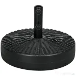 Outsunny Suport Rotund 29kg, 51cm Diametru, pentru Umbrelă Soare, Efect Ratan, Bază Rezistentă din Plastic | Aosom Romania