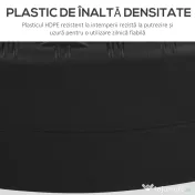 Outsunny Suport Rotund 29kg, 51cm Diametru, pentru Umbrelă Soare, Efect Ratan, Bază Rezistentă din Plastic | Aosom Romania 