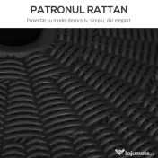 Outsunny Suport Rotund 29kg, 51cm Diametru, pentru Umbrelă Soare, Efect Ratan, Bază Rezistentă din Plastic | Aosom Romania 