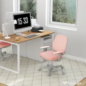 Vinsetto Scaun Birou Roz Respirabil cu Inaltime Reglabila Scaun Rabatabil cu 5 Roti cu Inclinare 55x48x82.5-94.5 cm | Aosom Romania