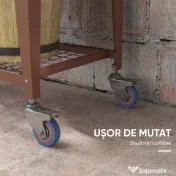 Outsunny Strat de Gradină Înălțat cu Acoperiș de Sera, Jardiniera Mobilă cu Roți și Raft Inferior pentru Legume, Flori, Ierburi | Aosom Romania
