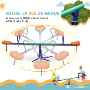 Outsunny Balansoar rotativ la 360° pentru copii intre 3-8 ani 