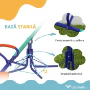 Outsunny Balansoar rotativ la 360° pentru copii intre 3-8 ani 