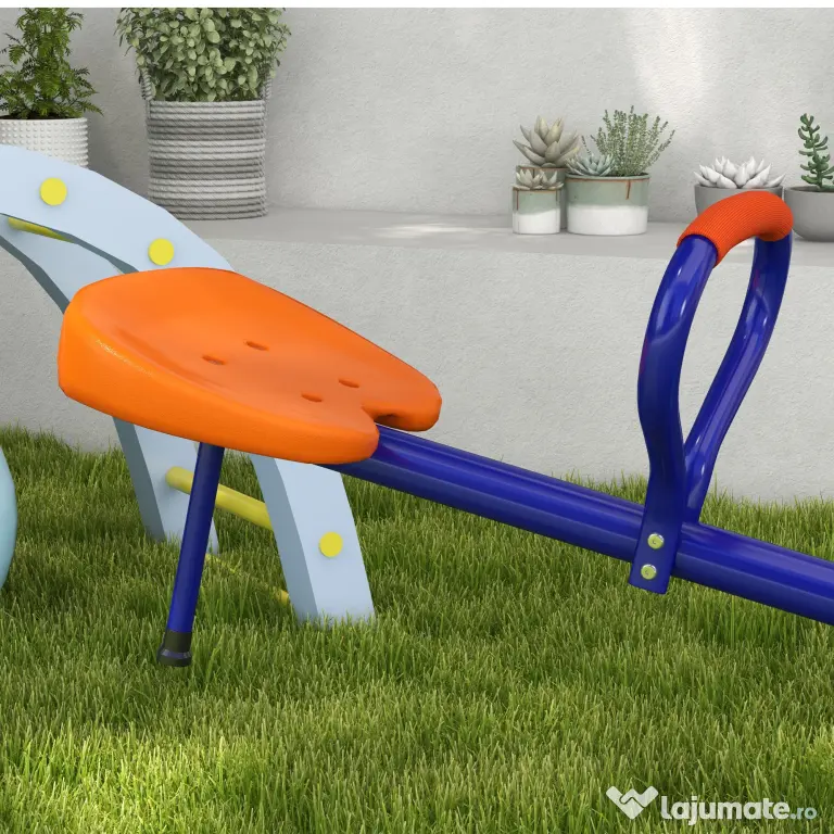 Outsunny Balansoar rotativ la 360° pentru copii intre 3-8 ani