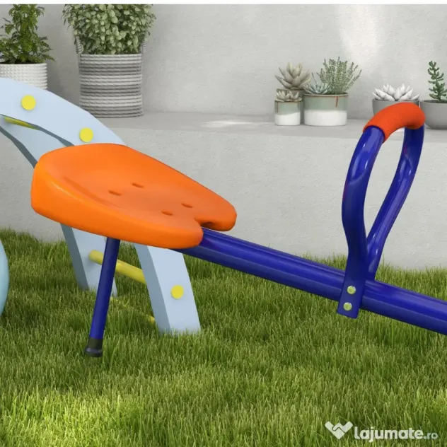 Outsunny Balansoar rotativ la 360° pentru copii intre 3-8 ani