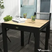 Outsunny Masă extensibilă pentru terasă, cu 4-6 locuri, 81-162 cm | Aosom Romania 