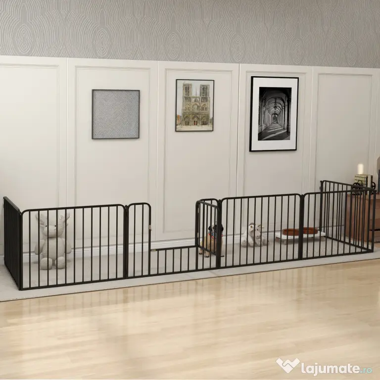 PawHut Tarc de Joaca Rezistent pentru Caini din 6 Panouri pentru Animale de Companie | Aosom Romania