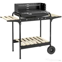 Outsunny Gratar Barbecue cu Carbune cu Inaltime Reglabila