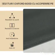 Outsunny Set 2 Scaune de Camping Pliabile cu Cotiere, 54x59x78 cm, Gri Închis | Aosom Romania