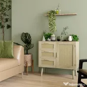 HOMCOM Dulap de depozitare Boho cu 3 sertare, elemente decorative | Aosom Romania 