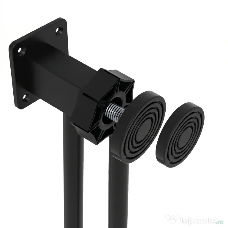 PawHut Poartă de Siguranță pentru Câini cu 2 Extensii, Lățime Reglabilă și Închidere Automată, 74-87x77 cm, Negru | Aosom Romania