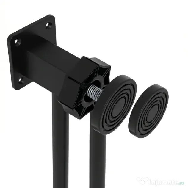 PawHut Poartă de Siguranță pentru Câini cu 2 Extensii, Lățime Reglabilă și Închidere Automată, 74-87x77 cm, Negru | Aosom Romania