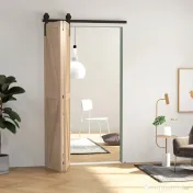 HOMCOM Set pentru Ușă Glisantă din Oțel Carbonat Negru 122x0.5x4 cm | Aosom Romania 