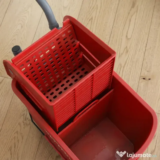 HOMCOM Găleată pentru Mop de 20L cu Roți, Panou de Separare a Apei - Albastru