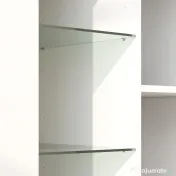 HOMCOM Dulap pentru Sufragerie cu Lumini LED, 3 Rafturi Deschise și un Dulăpior cu 2 Niveluri, 75x40,1x83 cm, Alb | Aosom Romania 