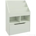 HOMCOM Raft mic pentru copii cu polițe și sertar din MDF, 60x29,9x90cm, verde