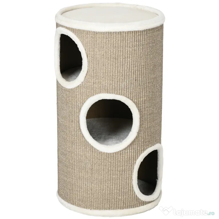 PawHut Ansamblu pentru pisici, Turn din Sisal pentru animale de companie cu planforme cu invelis moale | Aosom Romania