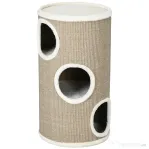 PawHut Căsuță pentru Pisici cu 3 Niveluri, cu Sisal pentru Zgâriat și Pluș, Ø38x70cm, Maro