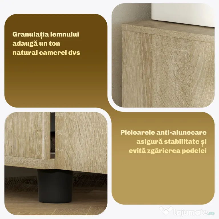 Vinsetto Dulap pentru documente cu încuietoare, 2 uși și raft intern, 80x40x80 cm, culoare stejar | Aosom Romania