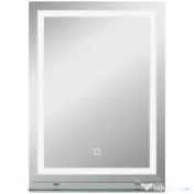 Kleankin Oglindă de Baie cu Lumini LED în 3 Culori Reglabile și Raft din Sticlă, 50x12x70 cm, Argintiu | Aosom Romania